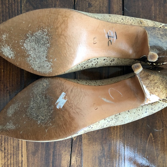 Rare Vintage cork STUART WEITZMAN shoes 8.5 - Picture 5 of 10